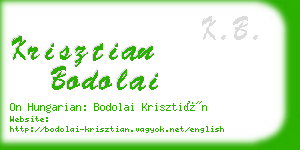 krisztian bodolai business card